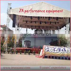 6 Pillars Outdoor Concert Stage Roof Truss Design With Sound Line Array System thumbnail-6