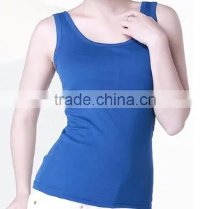 2015 Ladies Sleeveless Summer Cotton Vest With Quick Dry and Moisture Transfer Function thumbnail-1