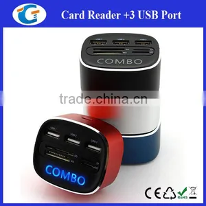 Usb2.0 Hub Combo Card Reader With Led Logo thumbnail-1