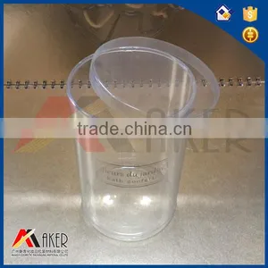 Transparent Cylinder Shape PVC Packing Tray for T-shirt thumbnail-1