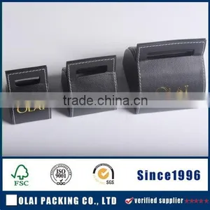 Unique Design pu Leather Ring Box,black Ring Box thumbnail-4