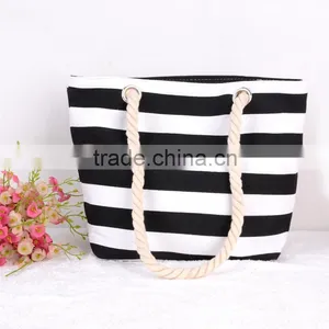 Hot Summer 2015 Strip Beach Bag Canvas Material thumbnail-1