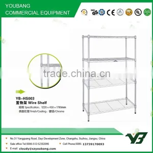 2015 Hot Sell 150KGS Heavy Duty 5 Layer Warehouse Wire Display Rack With Wheels and Fence (YB-HS001) thumbnail-3