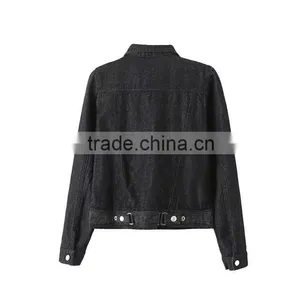 Woman Clothing Classical Denim Jacket thumbnail-2
