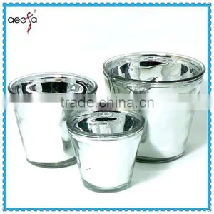 Electroplate Surface Handling Glass Small Plant Pots thumbnail-1