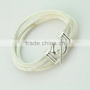 China Factory Sterling Silver Custom Personalized Charms Bangle Bracelets thumbnail-4