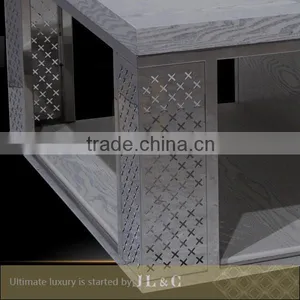 JT21-05 Coffee Table Starry Hollow Pattern Stainless Steel-JL&C Luxury Home Furniture thumbnail-3