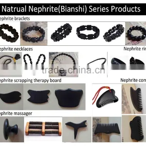 Female Natural Black Nephrite Comb thumbnail-6