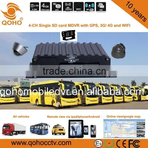 Single 4-CH SD Mobile DVR With 3G GPS For Subways , Taxi , Car thumbnail-4