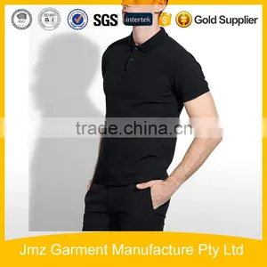 100% Cotton Blank Black Color Polo Shirt in Cheap Price thumbnail-1