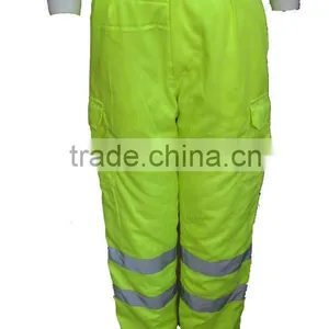 Fluroscent Yellow Refletive Safety Working Padded Pants thumbnail-1