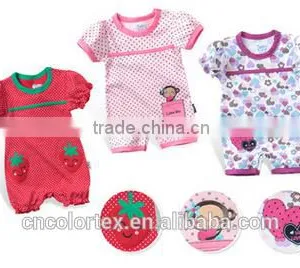 2016 New Style Baby Girls Cute Embroidery Short Sleeve Romper Creeper thumbnail-1