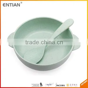 Bio-degradable Wheat Straw and Plastic Bowl Set thumbnail-1