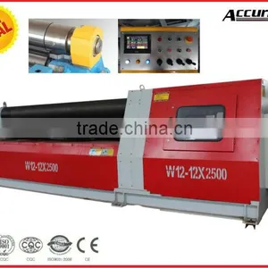 W12-25*2500 CNC Touch Screen Hydraulic Plate Sheet Rolling Bendr Machine With PLC thumbnail-1