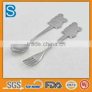 Cartoon Handle Stainless Steel Fork Spoon thumbnail-1