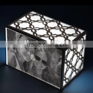 Acrylic Photo Frame With Fashion LED Light Power Shenzhen Factory Acrylid Frame in Black thumbnail-1