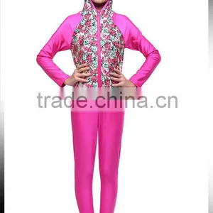 Girl Muslim Swimwear Child Swimsuit Islamic Swimwear For Kids Islamic Clothing One Piece thumbnail-4