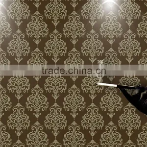 Big Flower Classic Wallpaper Brown Wall Paper thumbnail-1