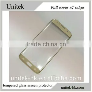 Shenzhen Mobile Phone Film Full Cover 3D Tempered Glass Film Silk Printing Tempered Glass for S7 Edge thumbnail-1
