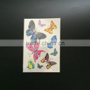 WMC-006 Color Butterfly Temporary Stock Tattoo thumbnail-1