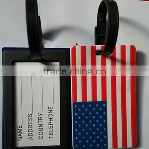 Personalized National Flag Soft Pvc Travel for Travel/airline Travel Luggage Tag thumbnail-1