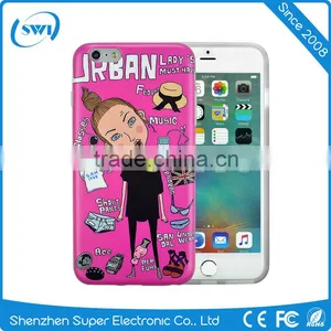 Fashion Girl Pattern Phone Case Cover for Iphone 6 Plus thumbnail-3