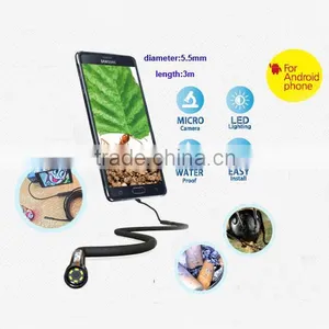 5.5mm Portable Mini Camera Diameter Cable Length 3m Waterproof Endoscope thumbnail-1