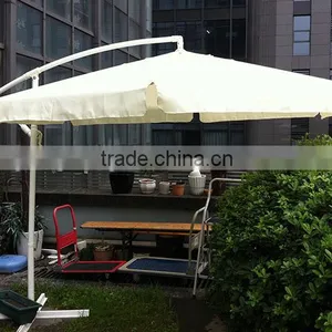White Color Six Steel Ribs Outdoor Umbrella thumbnail-1