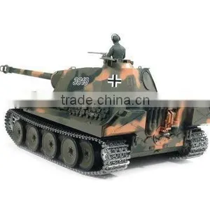 HOT!!!RC Tank Metal/Airsoft German Panther Smoke and Sound Metal Pro 1:16 Electric RTR RC Tank (Metal Gear and Track Upgraded) thumbnail-1