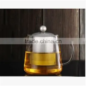 Large Capacity 550ml/750ml/950ml Borosilicate Glass Tea Pot With Stainless Steel Tea Strainer thumbnail-3