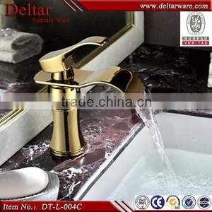 Golden Brass Polish Gold-plated Bathroom Faucet Golden Color Faucet thumbnail-1