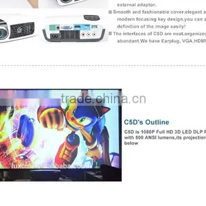 2D to 3D Full HD LED Projector C5D From China Manufacture thumbnail-4