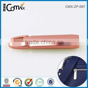 Rose Gold Metal Locking Zipper Slider for Handbag thumbnail-2