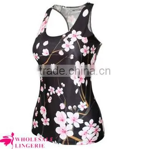 Wholesale Stringer Tank Top Wholesale Print Flower Tank Top Women thumbnail-2