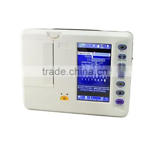 High End Model 7 Inch 6 Channel Handheld 12-lead ECG Signal Resting Electrocardiograph ECG Machine EKG-1206A SUPPLIER thumbnail-2