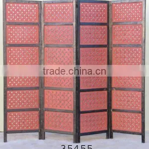 MDF Carved Wooden 4 Pannel Screen/Room Divider thumbnail-1