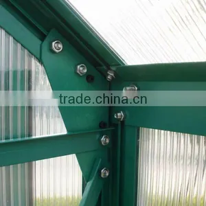 Outdoor Garden 4mm PC Sheet Aluminum Frame Greenhouse for Rose Tomato Seed thumbnail-4