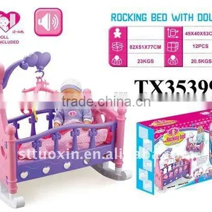 Reborn Baby Doll Cribs, Metal Doll Bed thumbnail-3