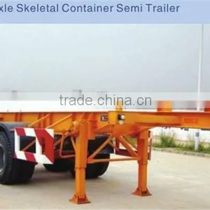 20FT 2-axle Skeletal Container Semi Trailer thumbnail-1