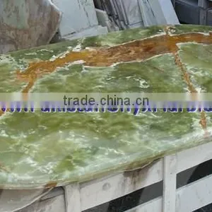 A GRADE DARK GREEN ONYX TABLE TOPS COLLECTION thumbnail-1