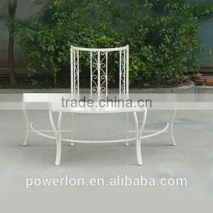 Vintage Garden Metal Round Tree Bench thumbnail-6
