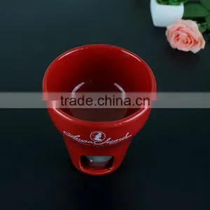 Factory Wholesale Custom Ceramic Heart Shape Chocolate Fondue Set thumbnail-4