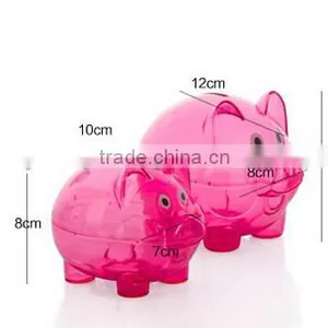 Transparent Money Box, Saving Box, Plastic Pig Shape Piggy Bank thumbnail-4