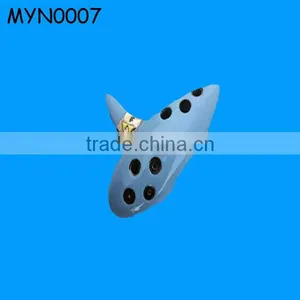 Sculpted Useful Funny Ceramic Custom Ocarina Lovely Blue thumbnail-1