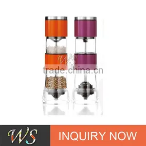 WS-PG27 2in1 Plastic Salt and Pepper Grinder Set, Pepper Mill Mechanism thumbnail-1