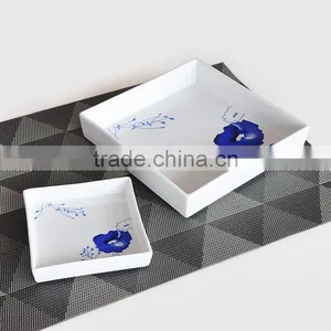 Set of 2pcs Ceramic Dish With Decal thumbnail-1