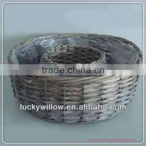 Manufacturer Supplier Antique Wicker Flower Basket thumbnail-1