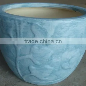 Indoor Wash Vase - Indoor Pottery With Round Rim and Pattern Outside thumbnail-1