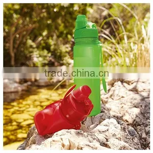 100% Food Grade Hot Selling Silicone Sport Bottle/silicone Foldable Sport Bottle thumbnail-1