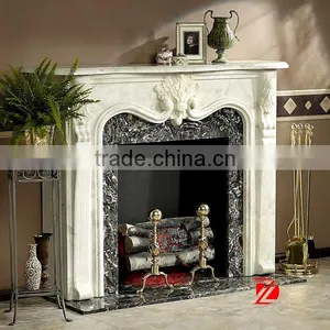 Color Blocking Wood Burning Fireplace Mantels thumbnail-1